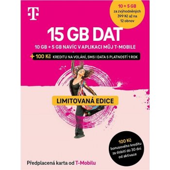 T-Mobile předplacená karta 15GB 700658