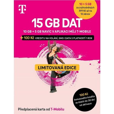 Twist SIM předplacená karta 15GB (10GB + 5GB ZDARMA) + 100 Kč kredit – Zboží Živě