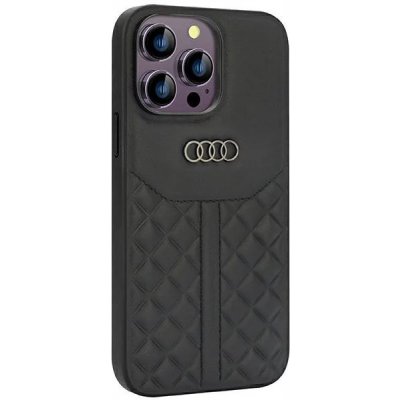 Pouzdro Audi Genuine Leather iPhone 14 Pro Max černé