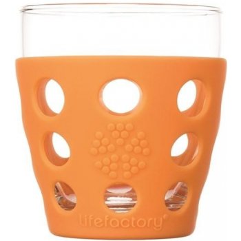 Lifefactory sklenice na nápoje 300 ml orange