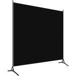 Meedo 1dílný paraván černý 175 x 180 cm – Zboží Mobilmania
