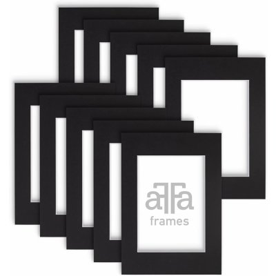 aFFa frames aFFa rámečky Passe Partout | Minimalistické podložky pod obrázky k vystavení fotografií, plakátů, diplomů | Karton, barevný, černý, 40x50 cm | 10 kusů v sadě – Zboží Mobilmania