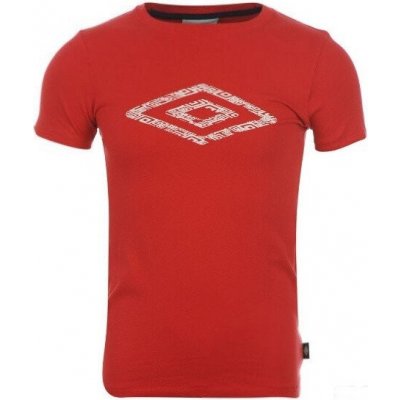 Umbro Cotton Logo T shirt Boys Red červená