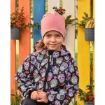 Jožánek dětská čepice bavlněná oboustranná černá+starorůžová – Zboží Dáma