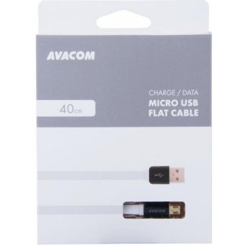 Avacom DCUS-MIC-40W USB - Micro USB, 40cm, bílý