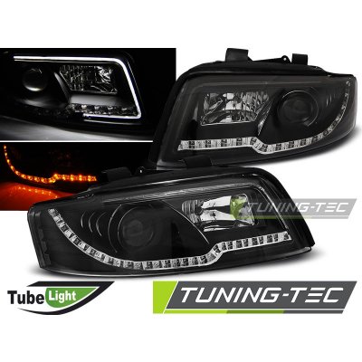 Přední světla LED TubeLights AUDI A4 B6 00-04 černá – Zboží Mobilmania