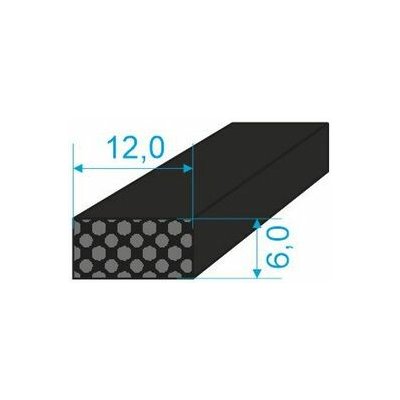 020612 Profilové těsnění 6x12 plné | Zboží Auto