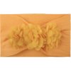 Gumička do vlasů Široká žlutá květinová čelenka pro holčičku z mikrovlákna