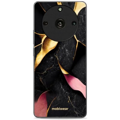 Pouzdro Mobiwear Glossy Realme 11 Pro+ - G021G Černý a zlatavý mramor – Zboží Mobilmania