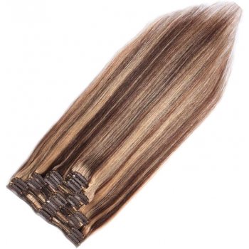 Clip in vlasy (klipy) na prodlužování vlasů 55cm 04/27 melír středně hnědá  tmavá blond (80g) od 1 650 Kč - Heureka.cz