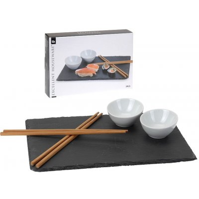 EXCELLENT Sushi set porcelán/břidlice/bambus sada 7ks – Zboží Mobilmania