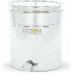 LYSON Nádoba čeřící nerezová 50 l / ~70 kg, s nerezovým kohoutem 6/4", horizontální síto CLASSIC – Zboží Dáma
