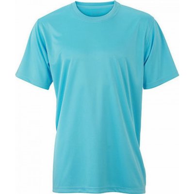 James & Nicholson Základní pánské funkční tričko na sport a volný čas James and Nicholson modrá azurová JN358 – Zboží Mobilmania