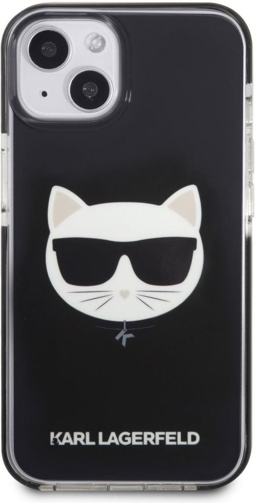 Pouzdro Karl Lagerfeld TPE Choupette Head iPhone 13 mini černé