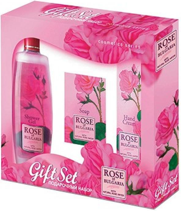 Biofresh Rose of Bulgaria sprchový gel 330 ml + mýdlo 100 g + krém na ruce 75 ml dárková sada