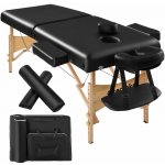 tectake 400420 skládací masážní lehátko suman dřevěné 2 zóny, 7,5 cm polstrování - béžová – Hledejceny.cz