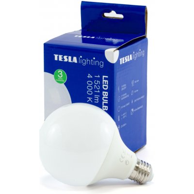 Tesla GL271540-8 LED žárovka GLOBE G95 E27, 15W, 230V, 1521lm, 25 000 hod, 4000K denní bílá, 270st – Hledejceny.cz