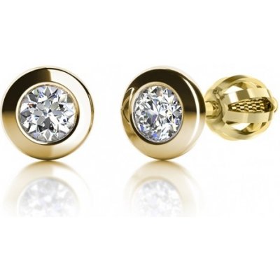 Couple, Náušnice Clea – pecky ze žlutého zlata se zirkony, 585-68-3-0671.0Z00.0.00.001.05 – Zboží Dáma