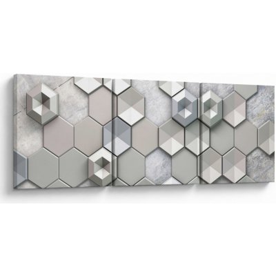 Obraz 3D abstrakce, třídílný 120x40 cm – Hledejceny.cz