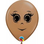 Qualatex Balón QL 5 s potiskem Woman's face pastelově hnědý