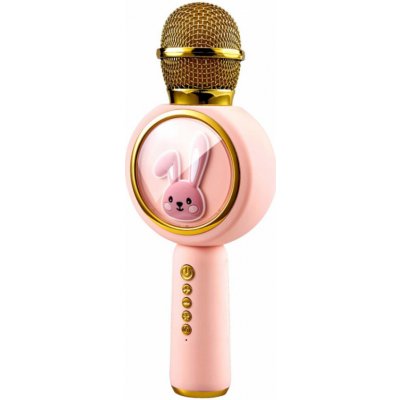 Bluetooth karaoke mikrofon Bunny Diva růžový – Zboží Mobilmania