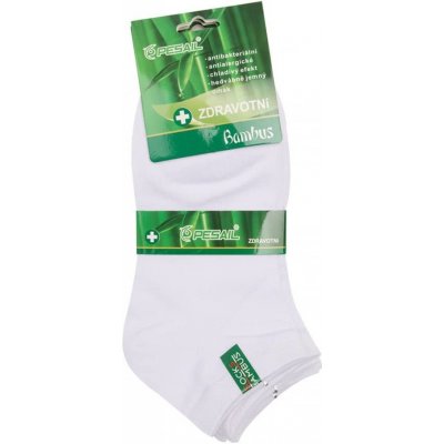 Pesail dámské bambusové zdravotní ponožky 3 ks bílá – Zboží Mobilmania