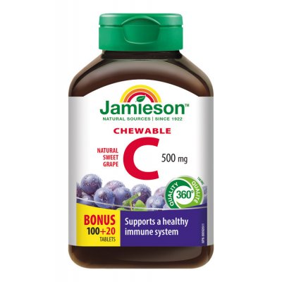 Jamieson Vitamín C 500 mg s přích. hrozn. vína 120 tablet – Zboží Mobilmania
