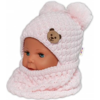 Baby Nellys Pletený nákrčník/komínek růžový – Hledejceny.cz
