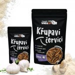 WormUP Křupaví červíci s česnekem 80 g – Zboží Dáma