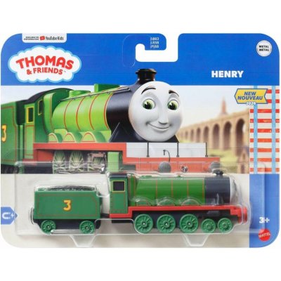 Mattel Tomáš a přátelé Tahací kovová mašinka s vagónem HENRY HMC43 – Sleviste.cz