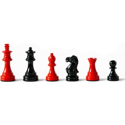 Dřevěné šachové figurky Staunton Black&Red – Zboží Živě