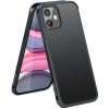 Pouzdro a kryt na mobilní telefon Pouzdro SULADA Apple iPhone 11 - gumové / kovové - karbonová textura - čiré - černé