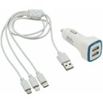 Nabíječka do auta USB 3in1 (micro USB, iPhone, USB C) | Zboží Auto