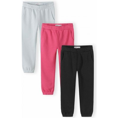 Minoti Tepláky dívčí s elastickým pasem a stahovací šňůrkou 3pack 30FLEECE153 – Zboží Mobilmania