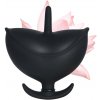 Anální kolík Rimba Latex Play Inflatable Anal Tulip-Shaped Plug with Pump Black