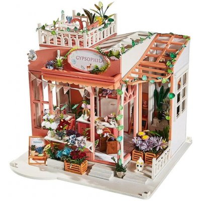 HABARRI Miniatura domečku DIY LED Květinářství – Zboží Mobilmania