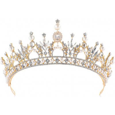 B-Top luxusní svatební korunka BAROQUE TIARA pozlacená – Zbozi.Blesk.cz