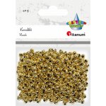 Korálky plast., zlaté, 5mm, 40g / bal. – Hledejceny.cz