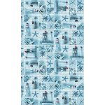 Nese plastik Aquamat 593 hvězdice, perla, maják modrá 65 cm x 100 cm – Sleviste.cz