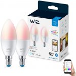 WiZ SADA 2x LED RGBW Stmívatelná žárovka C37 E14/4,9W/230V 2200-6500K Wi-Fi - WI0148 – Zboží Mobilmania