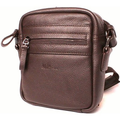 Marta Ponti Luxusní malá kožená hnědá Crossbody pánská taška no. C47 – Sleviste.cz