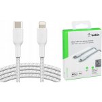Belkin CAA004bt2MWH oplétaný USB-C - Lightning, 2m, bílý – Hledejceny.cz