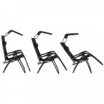 Zahradní polohovací křeslo SPRINGOS ZERO GRAVITY černé – Zboží Mobilmania