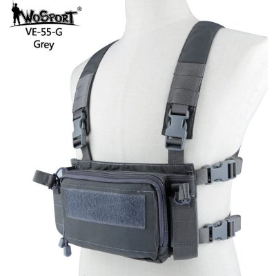 Wosport Taktický Chest rig D3CRM Šedý – Zboží Mobilmania