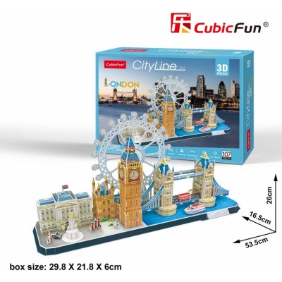 CubicFun 3D puzzle CityLine panorama: Londýn 107 ks