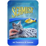 Schmusy Cat kapsa Fish tuňák+sardinky 100g