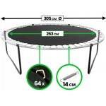 Aga skákací plocha k trampolínám 305 cm 64 ok – Sleviste.cz