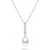 Náhrdelník Brilio Silver Překrásný stříbrný náhrdelník s pravou perlou NCL130W
