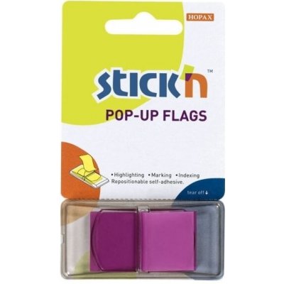 Záložky samolepicí Stick´n 45x25 mm, fialové, 50 lístků – Hledejceny.cz
