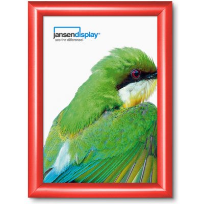 Jansen Display Klaprám A4 profil 25mm, barva RAL 3020 červená, 241 x 328 mm – Zboží Živě